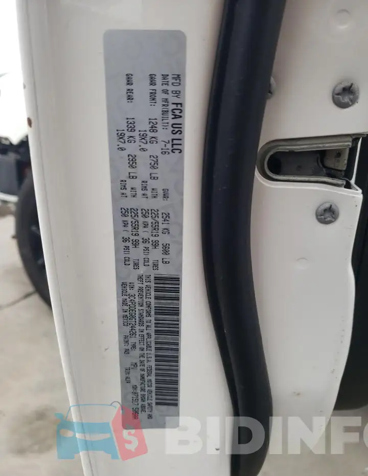 3C4PDDEG0GT244261 Photo# 12
