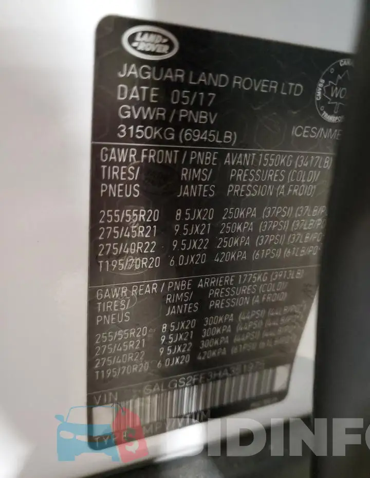 SALGS2FE3HA351975 Photo# 13