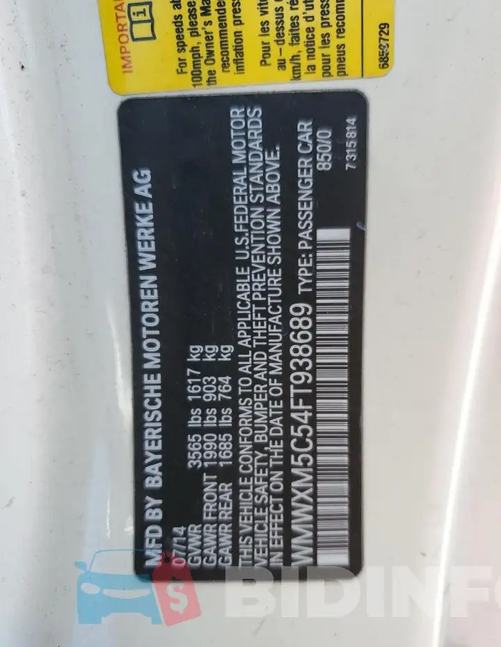WMWXM5C54FT938689 Photo# 12