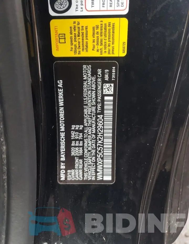 WMWXP5C57K2H29604 Photo# 12