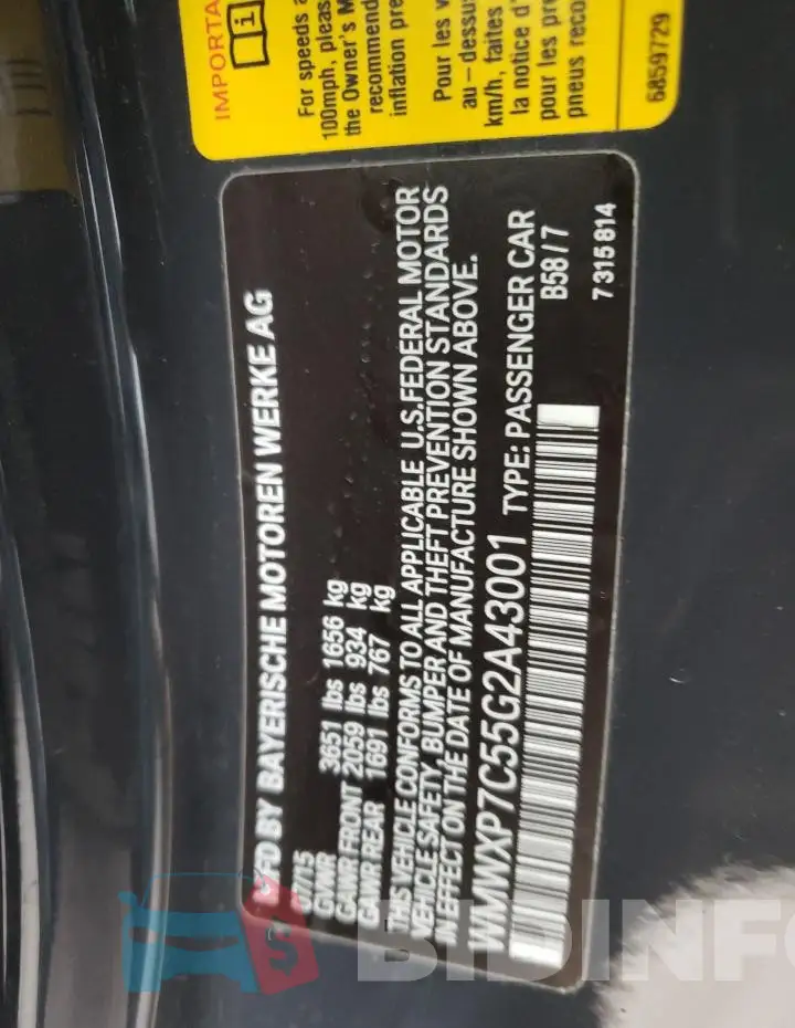WMWXP7C55G2A43001 Photo# 12
