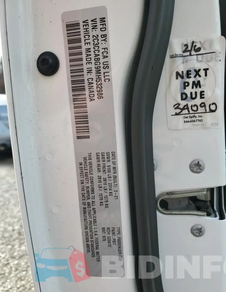 2C3CCABG9MH532986 Photo# 13