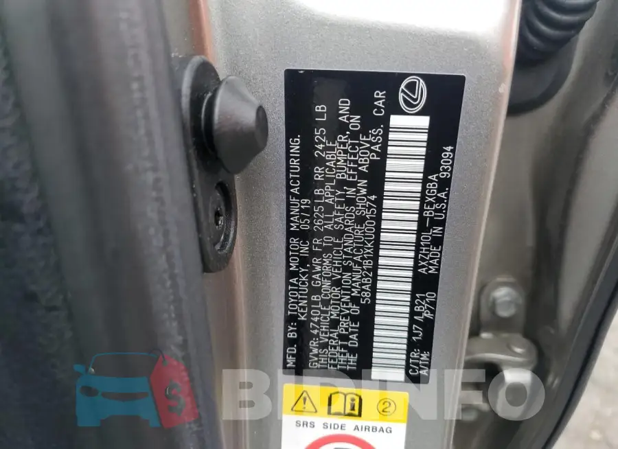 58AB21B1XKU001574 Photo# 12