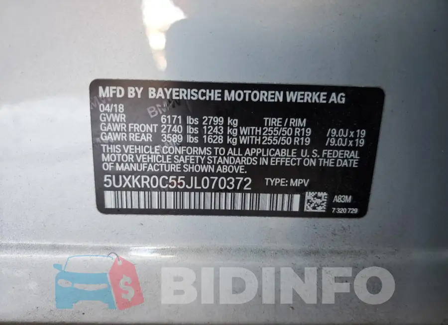 5UXKR0C55JL070372 Photo# 12