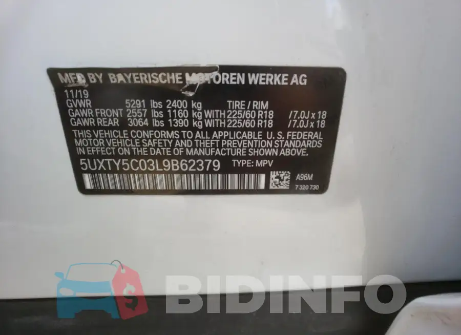 5UXTY5C03L9B62379 Photo# 13