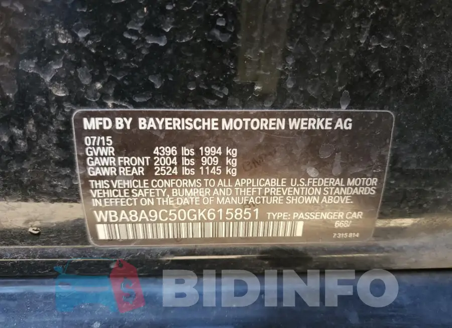 WBA8A9C50GK615851 Photo# 12