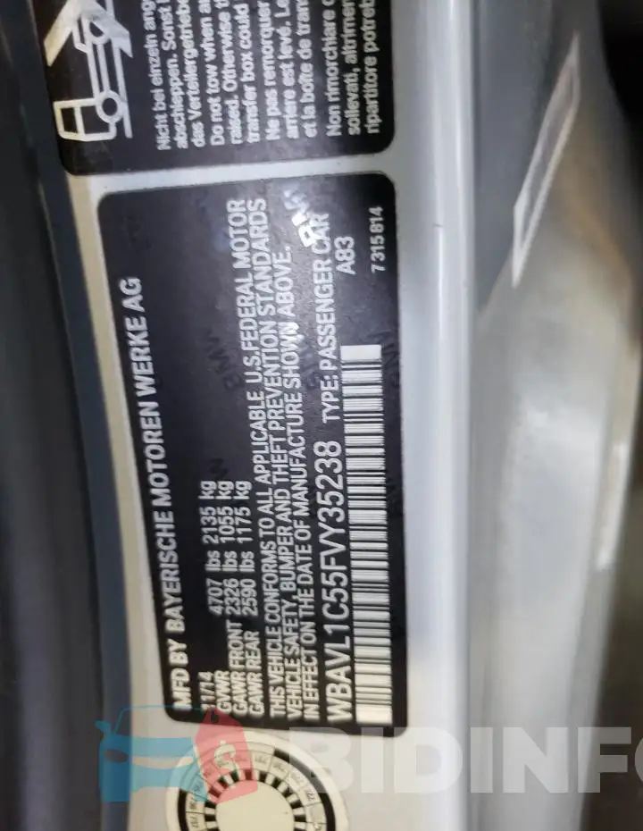 WBAVL1C55FVY35238 Photo# 12