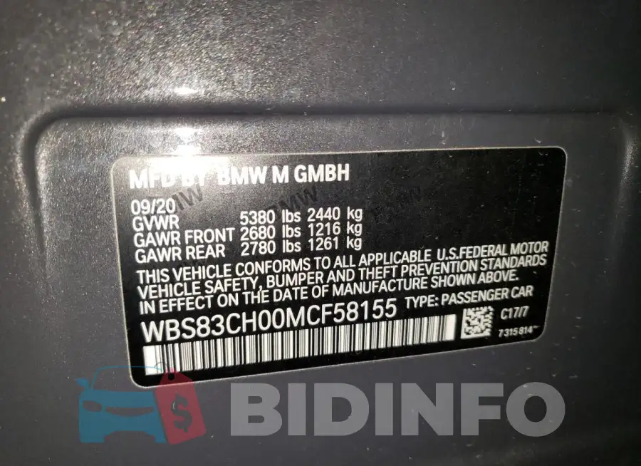 WBS83CH00MCF58155 Photo# 12