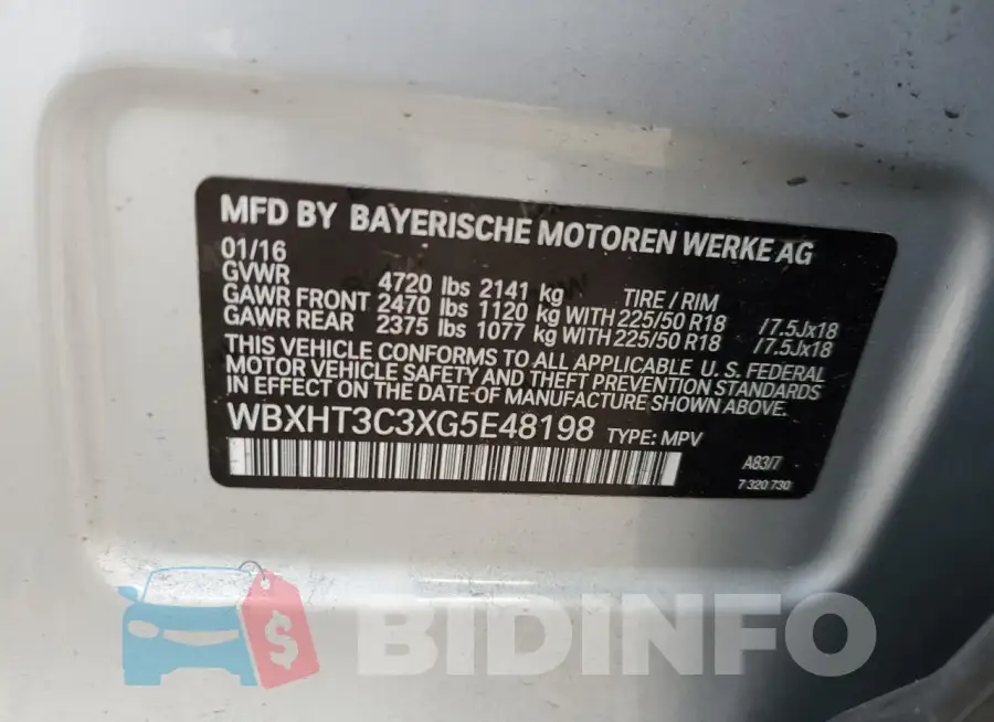 WBXHT3C3XG5E48198 Photo# 12