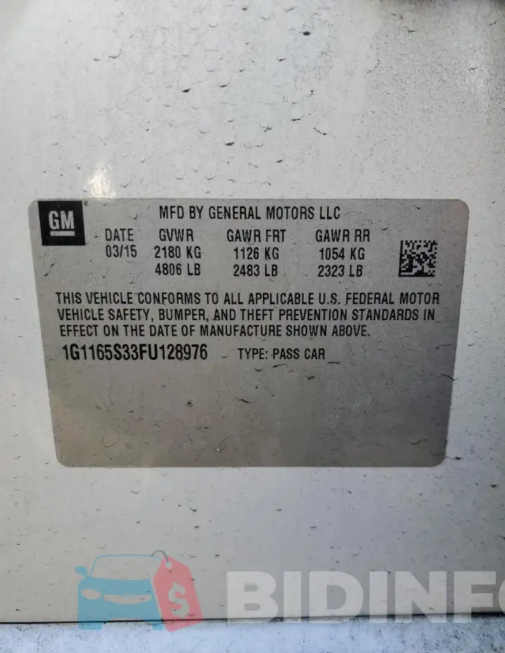 1G1165S33FU128976 Photo# 12