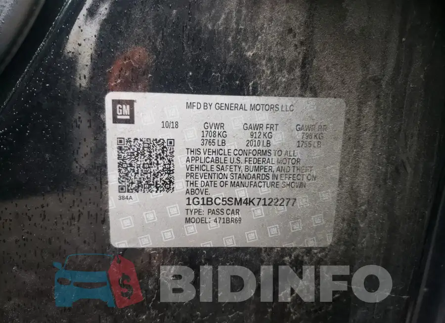 1G1BC5SM4K7122277 Photo# 12