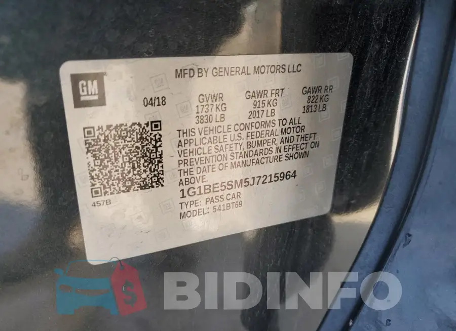 1G1BE5SM5J7215964 Photo# 12