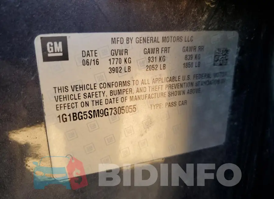 1G1BG5SM9G7305055 Photo# 13