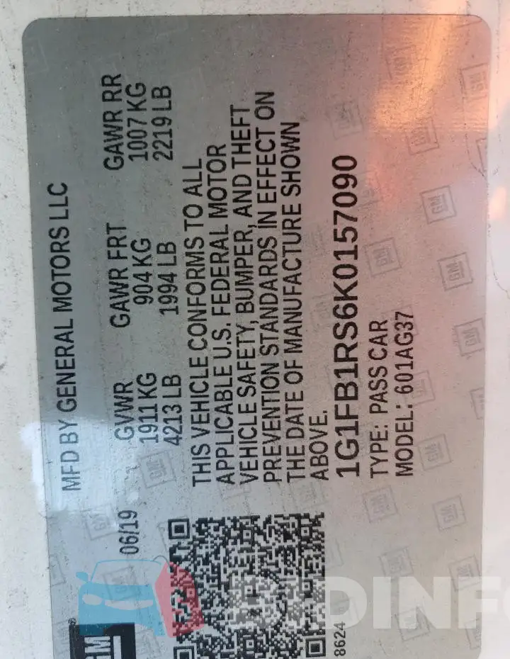 1G1FB1RS6K0157090 Photo# 12
