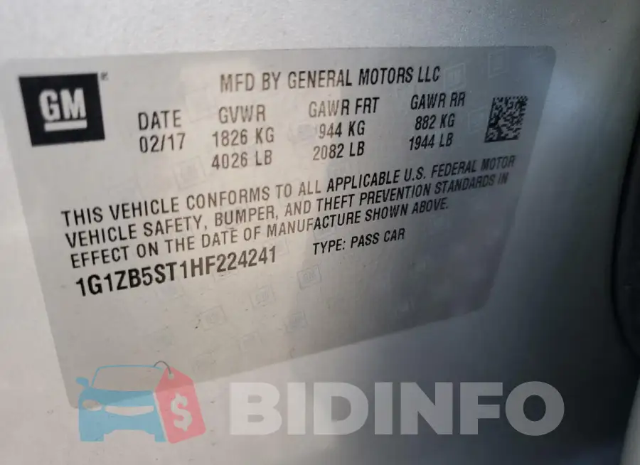 1G1ZB5ST1HF224241 Photo# 12