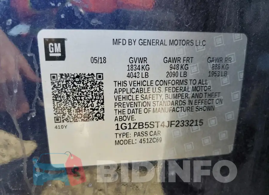 1G1ZB5ST4JF233215 Photo# 12