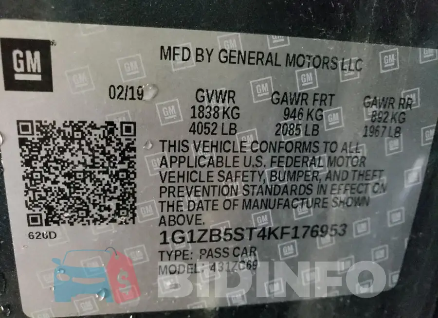 1G1ZB5ST4KF176953 Photo# 12