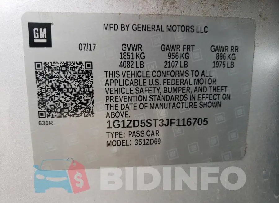 1G1ZD5ST3JF116705 Photo# 13