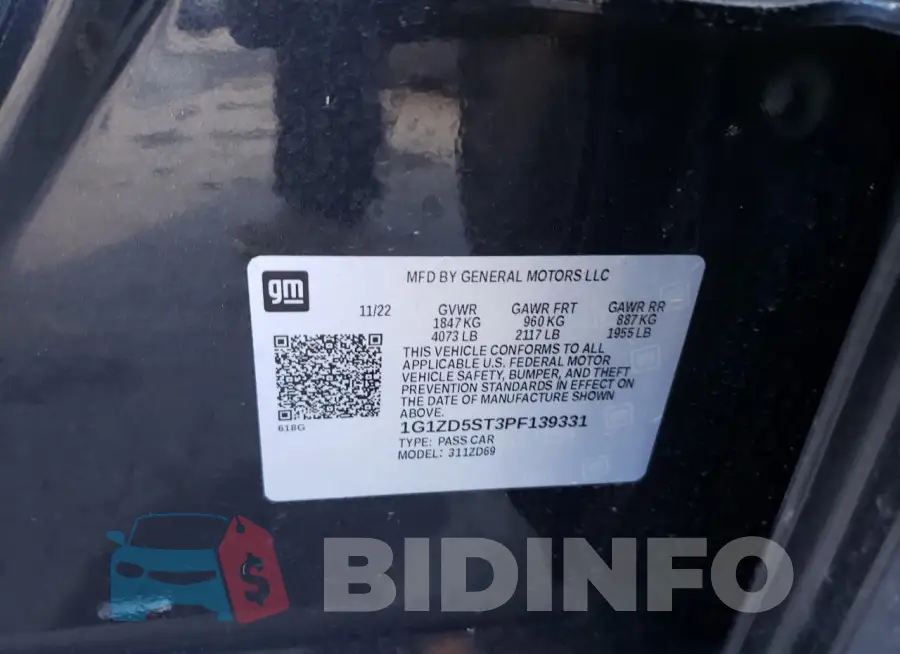 1G1ZD5ST3PF139331 Photo# 13