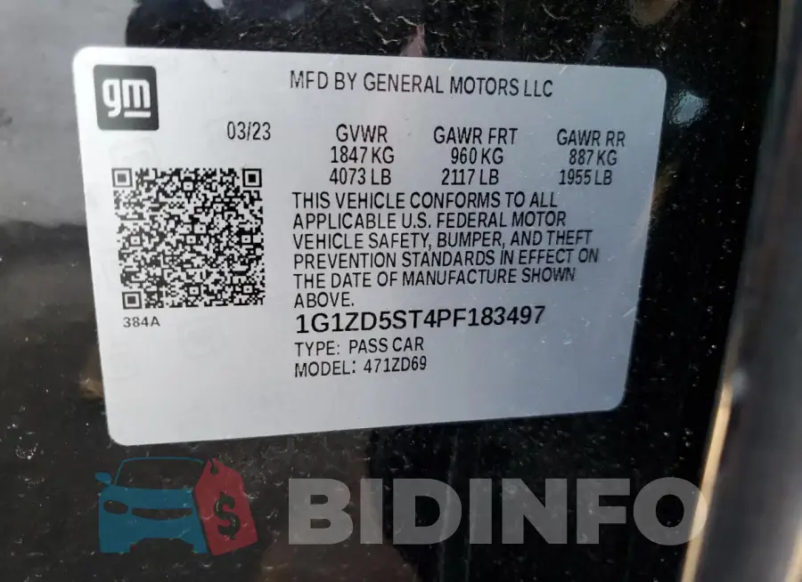 1G1ZD5ST4PF183497 Photo# 12