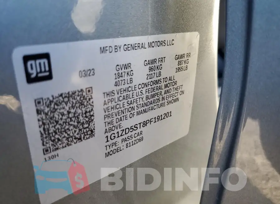 1G1ZD5ST8PF191201 Photo# 13