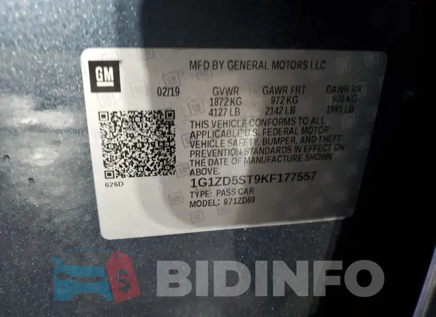 1G1ZD5ST9KF177557 Photo# 12