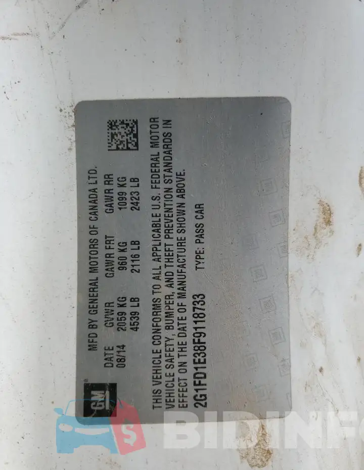 2G1FD1E38F9118733 Photo# 12