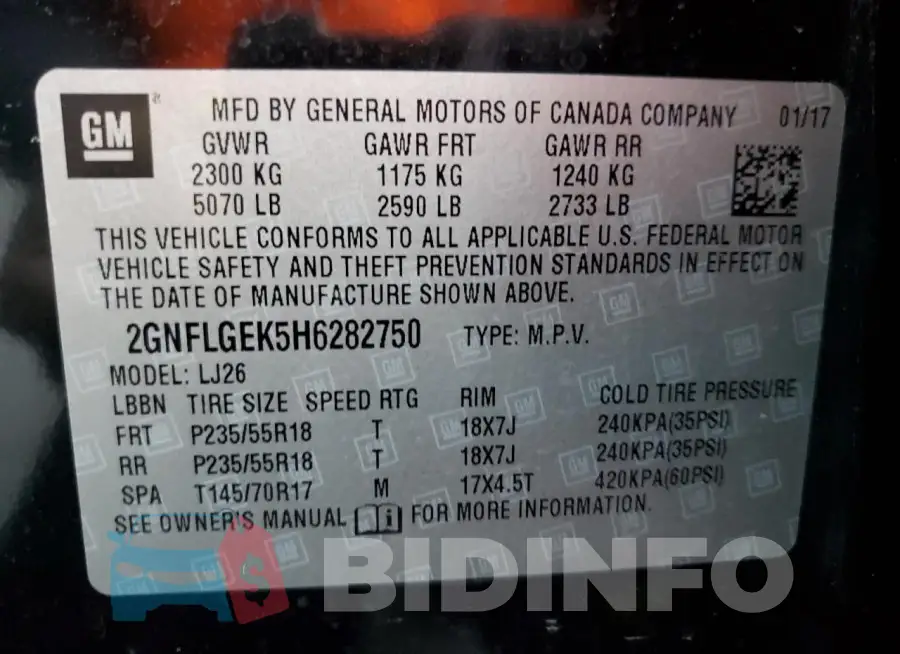 2GNFLGEK5H6282750 Photo# 14