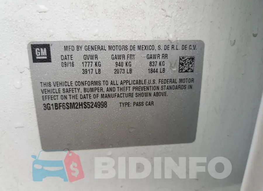 3G1BF6SM2HS524998 Photo# 12