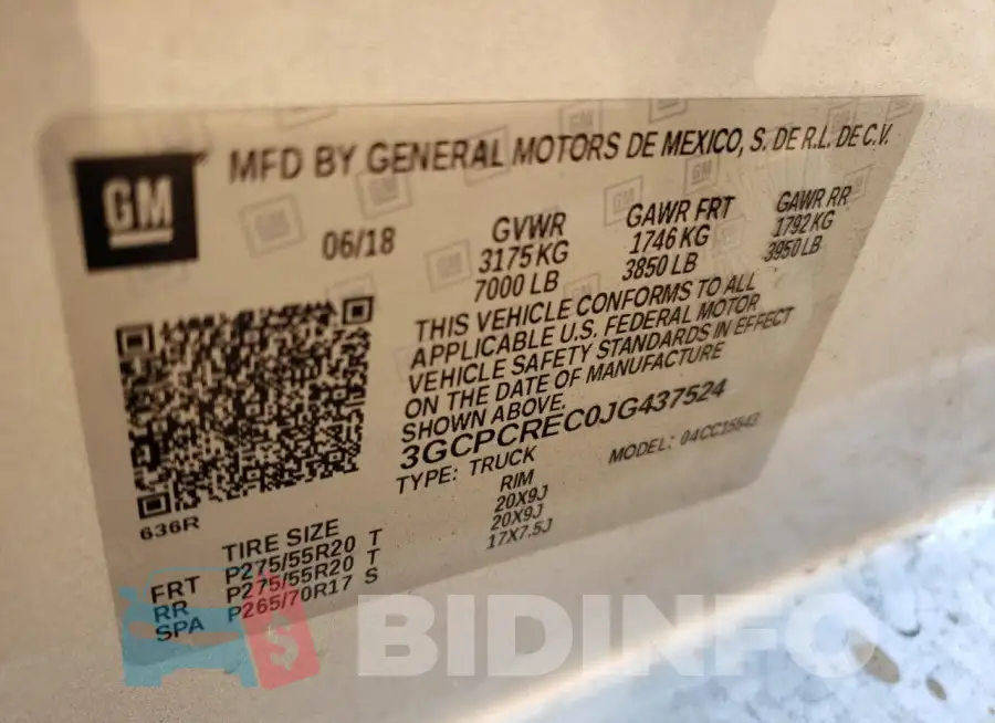3GCPCREC0JG437524 Photo# 12