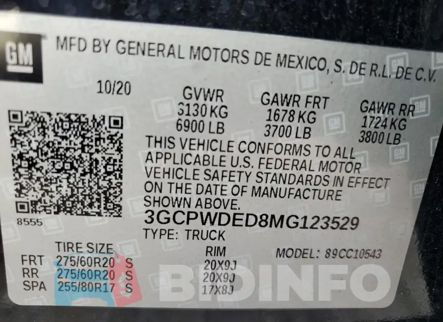 3GCPWDED8MG123529 Photo# 13