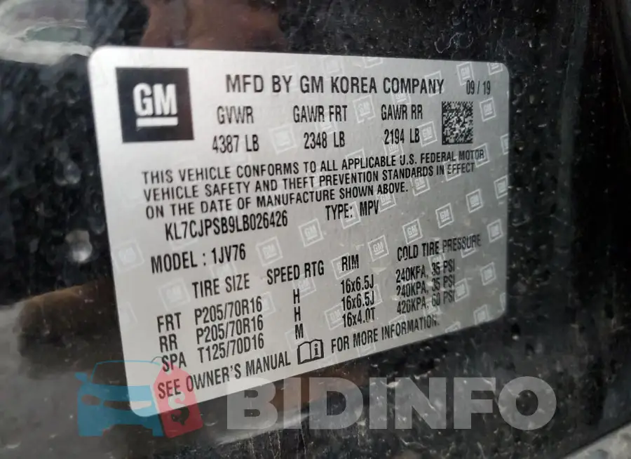 KL7CJPSB9LB026426 Photo# 12