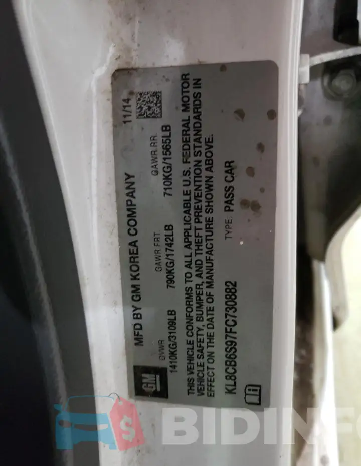KL8CB6S97FC730882 Photo# 12