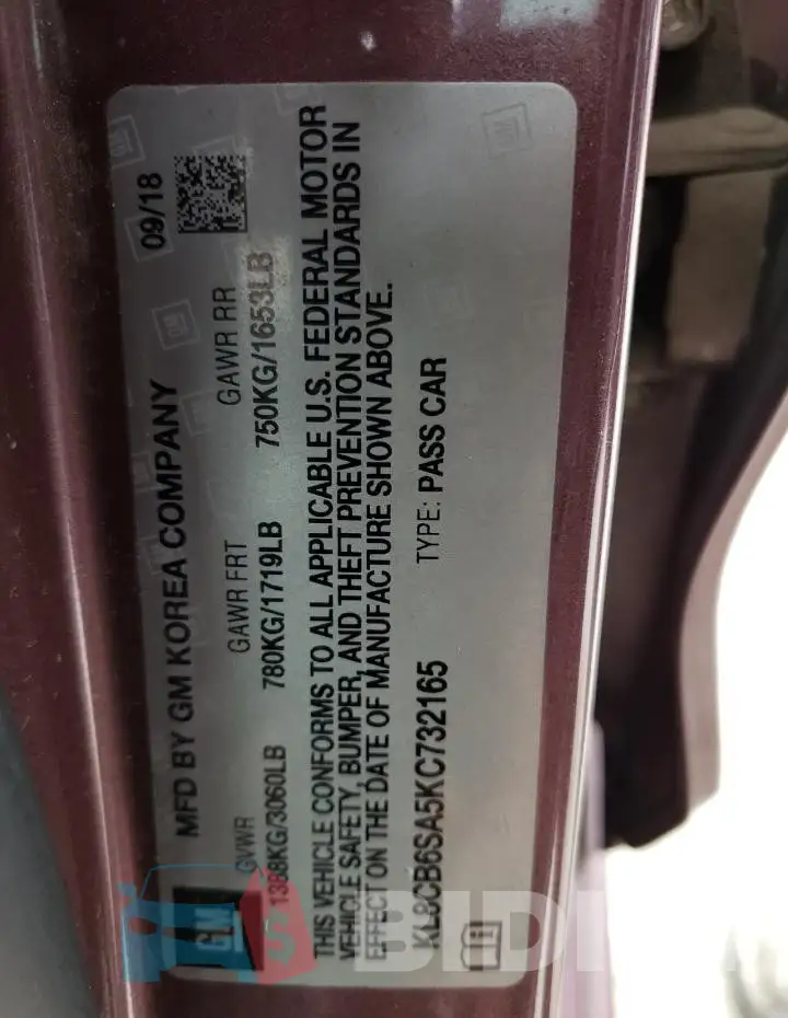 KL8CB6SA5KC732165 Photo# 12