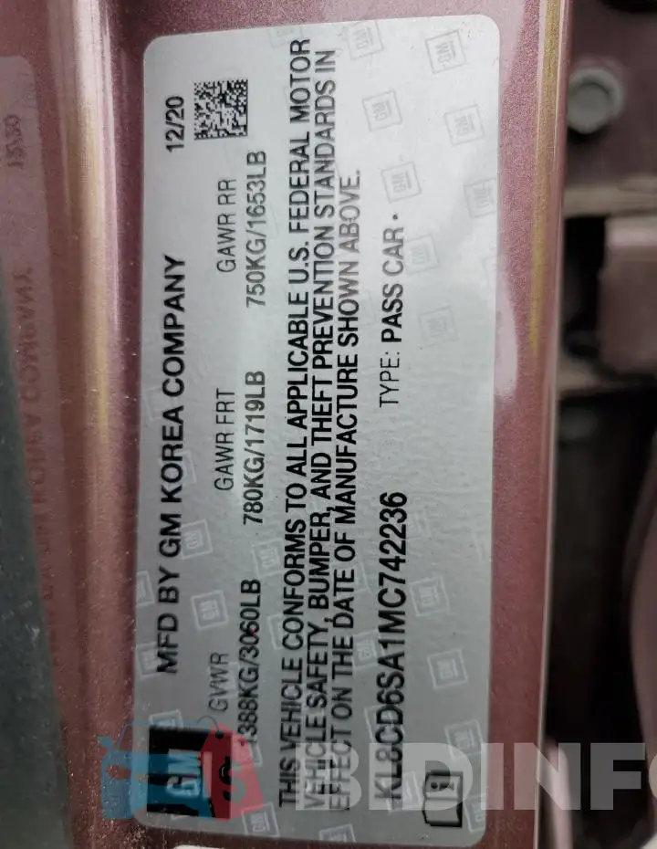 KL8CD6SA1MC742236 Photo# 12