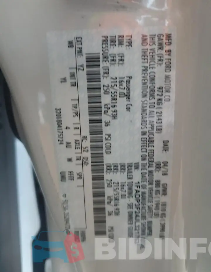 1FADP3F24JL321763 Photo# 12