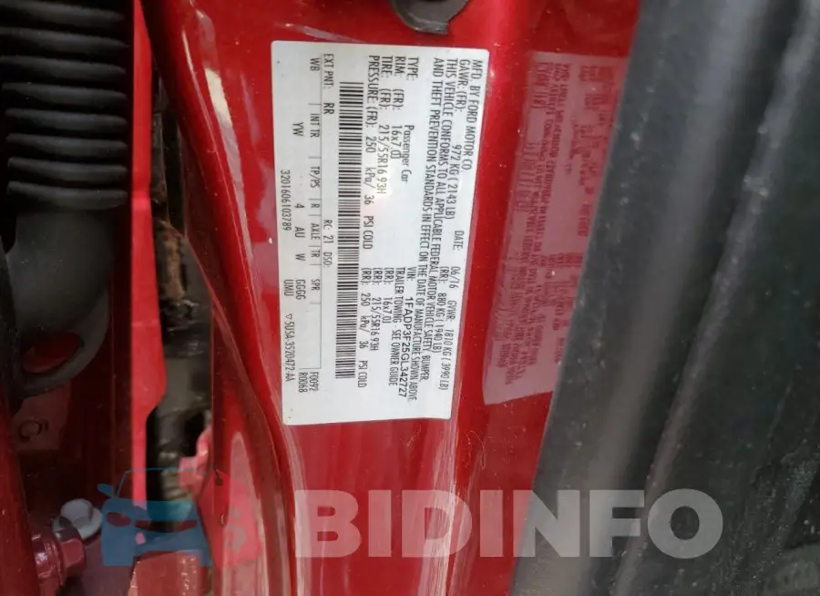 1FADP3F25GL342727 Photo# 12