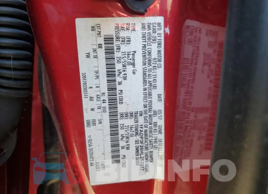 1FADP3F26HL253217 Photo# 12
