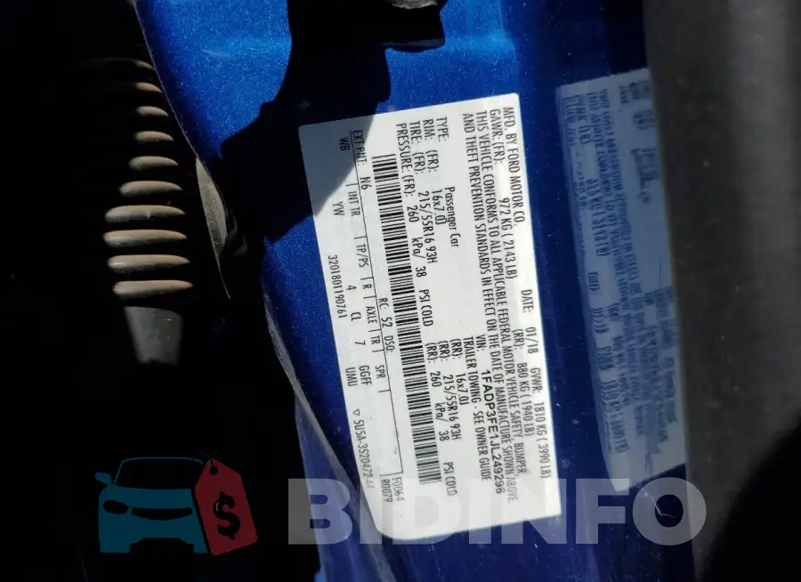1FADP3FE1JL249298 Photo# 12