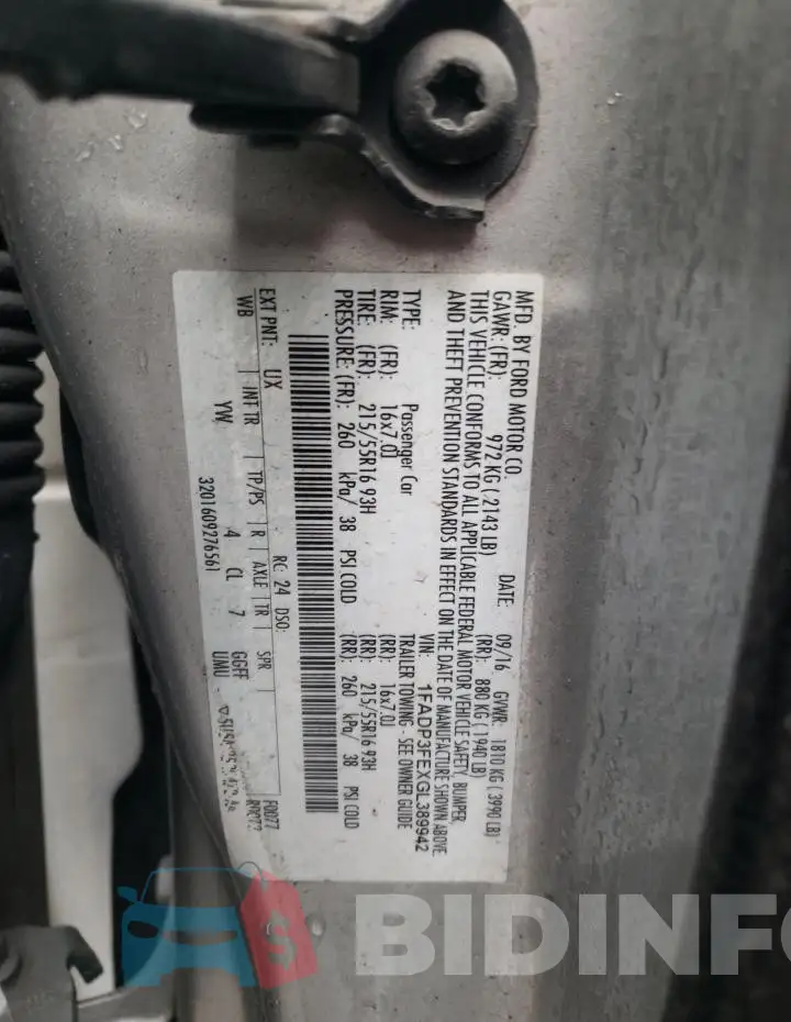 1FADP3FEXGL389942 Photo# 12