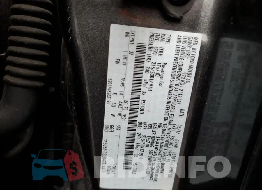 1FADP3N29HL309992 Photo# 13