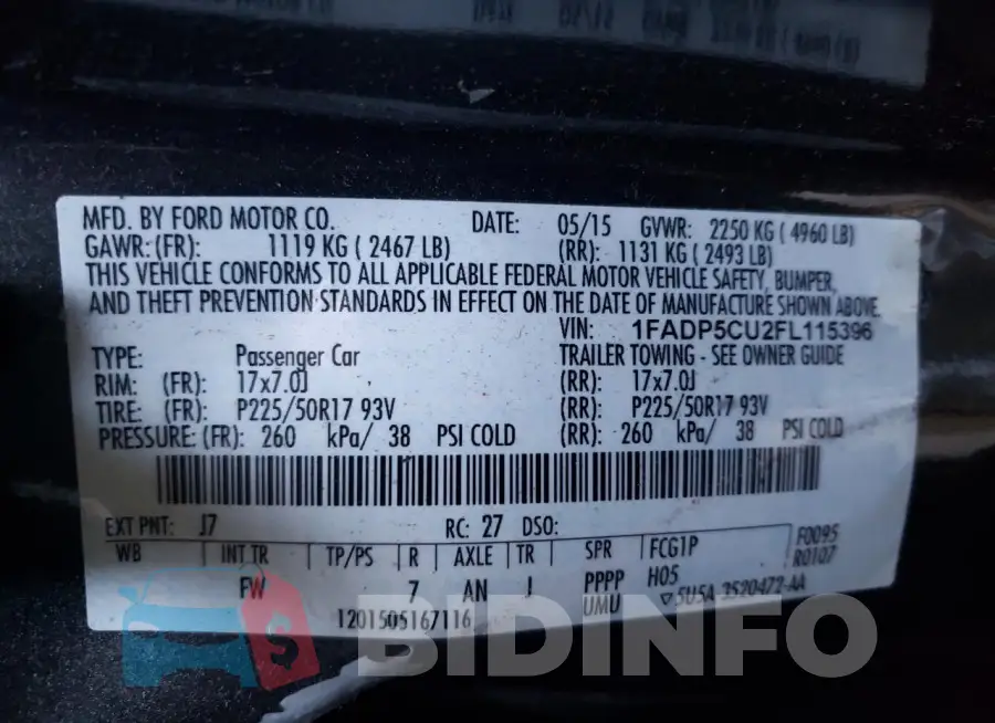 1FADP5CU2FL115396 Photo# 12