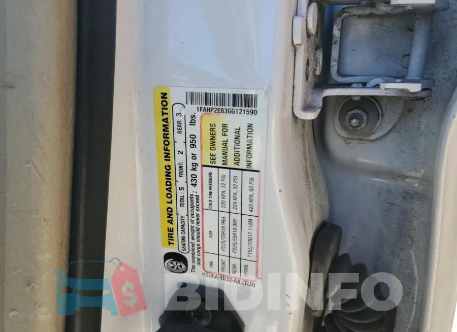 1FAHP2E83GG121590 Photo# 12