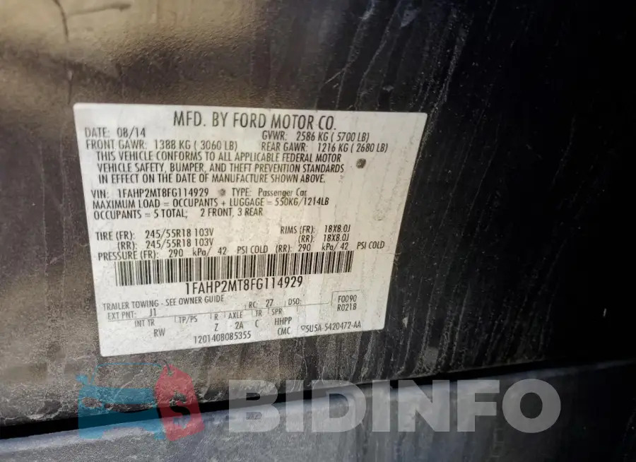 1FAHP2MT8FG114929 Photo# 12