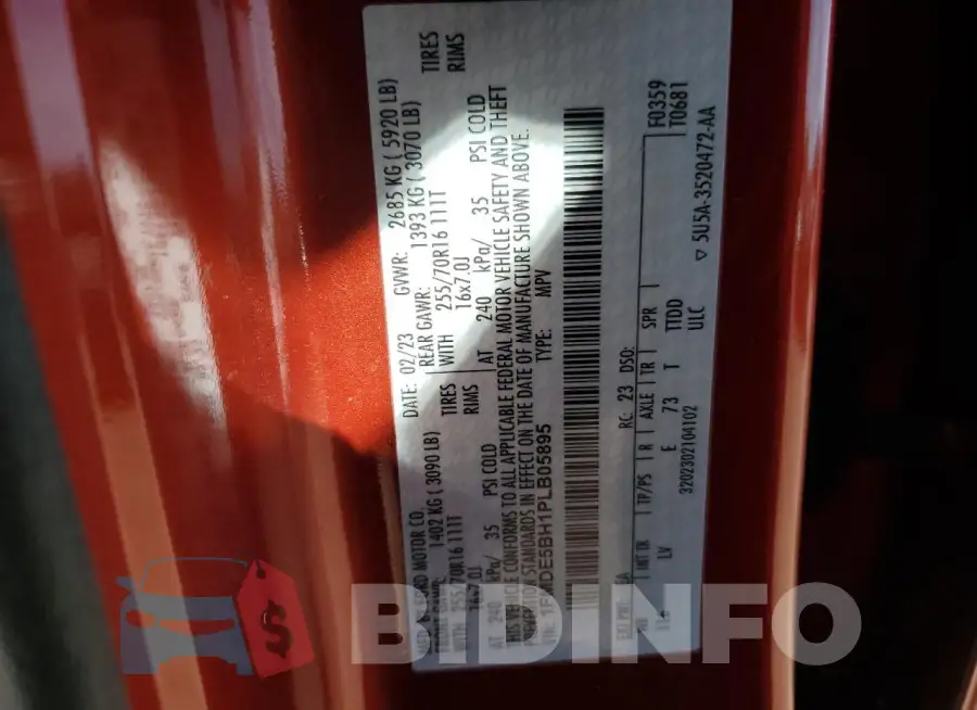 1FMDE5BH1PLB05895 Photo# 14