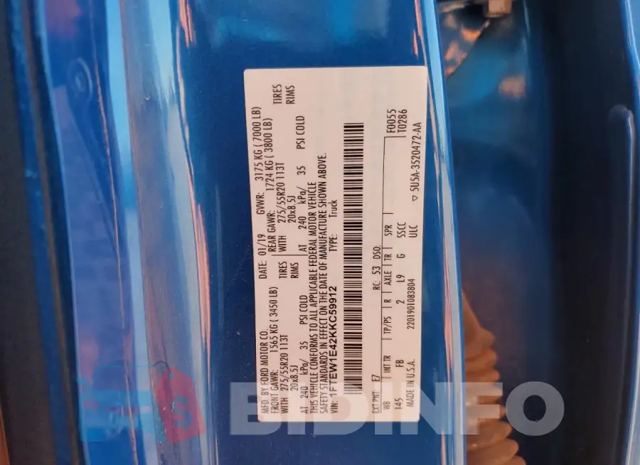1FTEW1E42KKC59912 Photo# 12