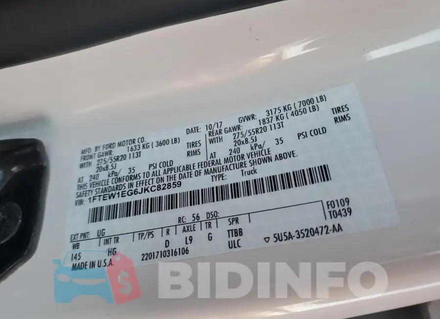 1FTEW1EG6JKC82859 Photo# 12