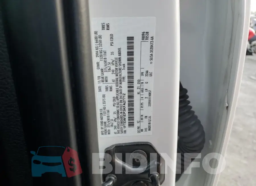 1FTEW1EP3KFA27712 Photo# 12