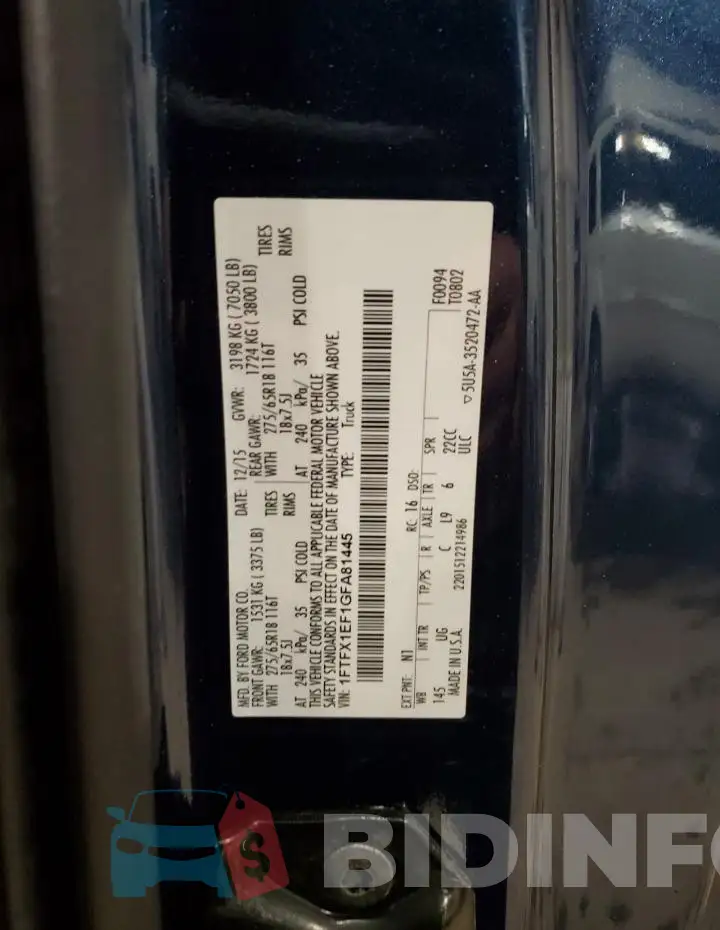 1FTFX1EF1GFA81445 Photo# 12