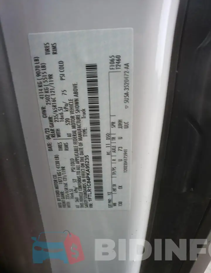 1FTLR1C84PKA95235 Photo# 13